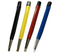 Set di 4 pennelli per graffi, in ottone, acciaio, nylon, vetroresina, riparazione di orologi, strumento per la pulizia della ruggine (40)