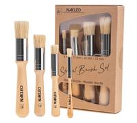 Set di 4 pennelli per stencil in legno - setole naturali