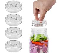 Set di 4 pesi di fermentazione in vetro con manici facili da impugnare per crauti, kimchi, sottaceti, conserve, barattoli a bocca larga