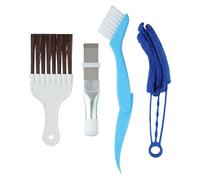 Set di 4 pettini a pinna per condizionatore d'aria, in plastica e metallo, kit di spazzole per la pulizia del condensatore del radiatore, per evaporatore a bobina, strumenti