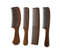 Set di 4 pettini con venature in legno, pettini professionali per capelli, per uomini, resistenti al calore e antistatici, per donne e uomini