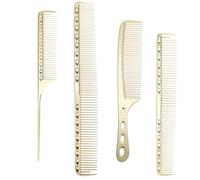 Set di 4 pettini in metallo pettine da barbiere in acciaio inox miscelazione pettine fine styling taglio pettine piatto top clipper pettine
