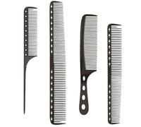 Set di 4 pettini in metallo pettine da barbiere in acciaio inox miscelazione pettine fine styling taglio pettine piatto top clipper pettine