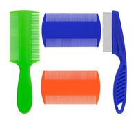 Set di 4 pettini per capelli per pulci, pettine per denti fini, per la rimozione della forfora, per adulti e bambini