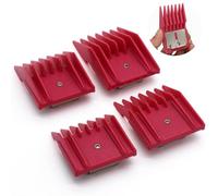 Set di 4 pettini professionali in stile A5, 76926-900, 1/8", 1/4", 3/8", 1/2", compatibili con Oster Classic 76 A5 Andis AG BG Wahl KM Pet Groomers (magenta)