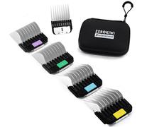 Set di 4 pettini professionali in stile A5, in metallo, con attacco a scatto, 5/8", 3/4", 7/8", 2,5 cm, compatibili con Wahl KM Series Oster A5 Andis lama staccabile per toelettatori per animali