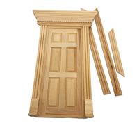 Set di 4 pezzi 1:12 modello in legno porta d'ingresso set con design classico 1:12 accessori scala si apre verso l'interno, il colorato vittoriano