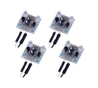 Set di 4 Pezzi 5Mm LED Flash Kit DIY Kit di Avviamento Elettronico Kit di Formazione per L'Apprendimento Delle Abilità di Saldatura del Circuito PCB