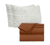 Set Di 4 Pezzi Albergo Lusso Lenzuolo Set E 2 Ipoallergenico Bambù Cuscini