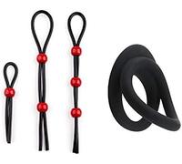 Set di 4 pezzi da uomo di anelli in silicone morbido per alleviare i dolori muscolari.