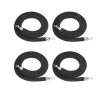 Set di 4 pezzi di corda di velluto con clip dorate - 3 m (9,8 piedi) corda barriera rossa per matrimoni, eventi, hotel e cinema - soluzione elegante per la coda di sicurezza