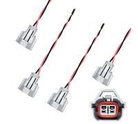 Set di 4 Pezzi di iniettori con Cablaggio a Treccia con Spina di Collegamento FBJB100 16600-5L300 Adatto per Modelli 2000-2002 Sostituzione per Nissan Sentra 18 l