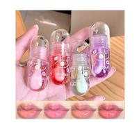 Set Di 4 Pezzi Di Olio per Lucidalabbra, Set Di Lucidalabbra Al Gusto Di Frutta Gelatina per Labbra Idratante Lucidalabbra per Donne Non Tossico