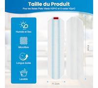 Set di 4 pezzi di ricambio per Vileda H2PrO e O-Cedar H2PrO - Mocio per scopa piatta, mocio in microfibra per tutti i pavimenti duri elimina la sporchezza tenace, lavabile e riutilizzabile