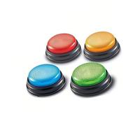 Set di 4 pezzi per l'apprendimento dei bambini, con allarme acustico e segnali visivi per l'apprendimento di gruppo, aule, quiz, concorso educativo