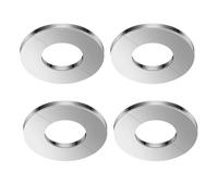 Set di 4 piastre di copertura per tubo WC, per rubinetto doccia, piastre di copertura idrauliche in acciaio per tubi 'acqua, fori per valvole angolari, copertura decorativa per tubo doccia