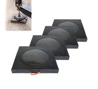 Set di 4 piastre di supporto per stabilizzatori di gru, tappetini antiscivolo con scanalature integrate per le gambe e maniglie per il trasporto(50X50X10C)