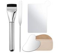 Set di 4 piastre per miscelare fondotinta e trucco, in acciaio inox, per amanti della bellezza, per fidanzata e moglie, strumento manuale per smalti e ombretti