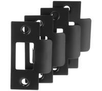 Set di 4 piastre per serratura della porta, colore nero, ideali per l'installazione della serratura della porta, a forma di T e misura universale