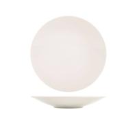 Set di 4 piatti in porcellana bianchi, diametro 28 Cm Saturnia