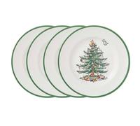 Set di 4 piatti piani con albero di Natale