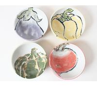 Set di 4 piatti piccoli in ceramica giapponese Mino ware Made in Japan