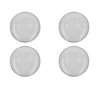 Set Di 4 Piatto Da Portata MIKASA CAMEO 31CM Bianco Argento KitchenCraft WA