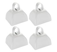 Set di 4 piccoli campanacci in metallo colorato antiruggine a prova di sbiadimento, ideali per feste sportive e uso a lungo termine piccoli produttori di rumore