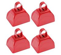 Set di 4 piccoli campanacci in metallo colorato antiruggine dissolvenza ideale per feste sportive e uso a lungo termine piccoli produttori di rumore