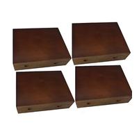 Set di 4 piedini di ricambio in legno per letto e divano, per divano a forma di L, comò e tavolo, resistenti ed eleganti, gambe in legno da 5 cm per un maggiore supporto