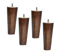 Set di 4 piedini per divano color noce, gamba di ricambio per mobili in legno massello, bulloni M8, piedini per mobili da cucina in legno, gambe del tavolo, per divanetto, sedia, letto, comò, poltron