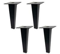 Set di 4 Piedini per mobili in Metallo, Gambe per divani in Ferro con Supporto a Cono Quadrato galvanizzato Impermeabile, Facili da installare con Viti, Gambe per tavoli ispessite per la SOS
