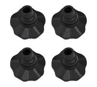 Set di 4 piedini per sedia da campeggio per esterni, in plastica, antiscivolo, per gambe di sedie pieghevoli, design ad angolo regolabile per protezione del suolo (15 mm)