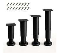 Set di 4 piedini regolabili per mobili, 18-30 cm, per armadio, letto | Set di 4 pezzi, regolabili in altezza, universali