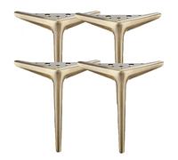 Set di 4 piedini triangolari sostituibili in pelliccia per divano, armadio, tavolo e sedia, gambe in bronzo da 25 cm, per un facile aggiornamento fai da te, accessori per mobili durevoli ed eleganti