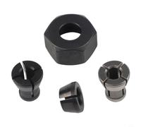Set di 4 pinze di serraggio in acciaio per router RP0900K RT0701C M361 3608B RT0702C RT0700CX2, supporto preciso da 6,35 mm, 6 mm, 8 mm, per lavorazione del legno e fresatura, nero