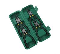 Set di 4 pinze per anelli da 17,8 cm, con punte piegate interne/esterne e dritte per rimozione anelli di sicurezza, pinze in acciaio al carbonio con manico antiscivolo