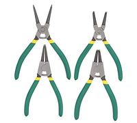 Set di 4 pinze per anelli elastici, set di pinze per anelli elastici, mini interne esterne dritte piegate da 6 pollici, robuste e durevoli, multifunzione per riparazioni