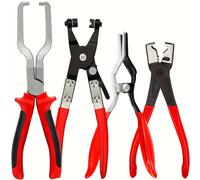 Set di 4 pinze per fascette stringitubo professionali - Kit di strumenti per disconnessione e rimozione della linea del carburante per riparazioni auto