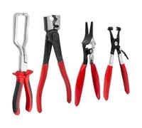 Set di 4 pinze resistenti per la rimozione di fascette stringitubo, kit di scollegamento per tubi meccanici per radiatore, riscaldatore, refrigerante, riparazione auto, moto, garage, officina