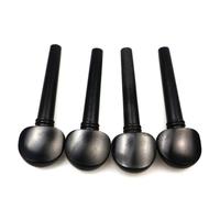 Set di 4 piroli per accordatura per violino, in ebano e palissandro per corde, regolatori per parti di violino (B)