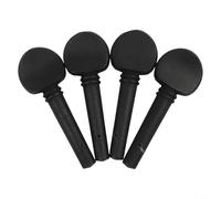 Set di 4 piroli per violino acustico, misure 4/4, 3/4, 1/2, 1/4, 1/8, materiale in legno, design uniforme, facile regolazione del passo, confezione da 4, accessori neri per (3/4)