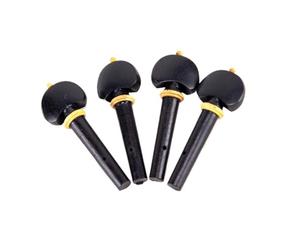 Set Di 4 Piroli Per Violino In Ebano, Pomelli, Piroli, Accessori Per Violino, Piroli Per Violino