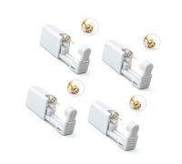 Set di 4 pistole monouso per piercing di sicurezza per orecchio, piercing per naso, pistola per orecchio monouso, sterile di sicurezza, Oro bianco