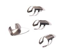 Set di 4 plettri per dita in acciaio inox per chitarra e plettro per pollice