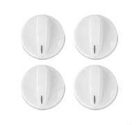 Set di 4 pomelli bianchi per stufa, 8 cm, in plastica resistente al calore | Si adatta alla maggior parte dei forni elettrici a gas, facile da installare, confezione da 4, uso di elettrodomestici