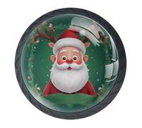 Set di 4 pomelli decorativi a forma di corna di Babbo Natale, per armadietti da cucina, cassettiere, cassetti, cassetti, cassettiere, credenze, armadi