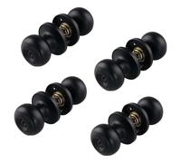 Set Di 4 Pomelli For Porte In Acciaio Inossidabile Secure Entry For Porte Esterne E Interne, Chiusura Regolabile, Bullone Di Sicurezza Rinforzato, Finitura Nero Opaco