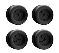 Set di 4 portasciugamani di alta qualità, per bagno, cucina e casa, in acciaio inox, porta strofinacci, ganci per asciugamani, rotondi, autoadesivi senza foratura, colore: nero opaco