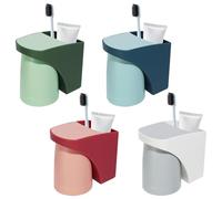 Set di 4 Portaspazzolini Magnetici da Muro - Portaspazzolini da Bagno, Montaggio Senza Forare, Risparmia Spazio